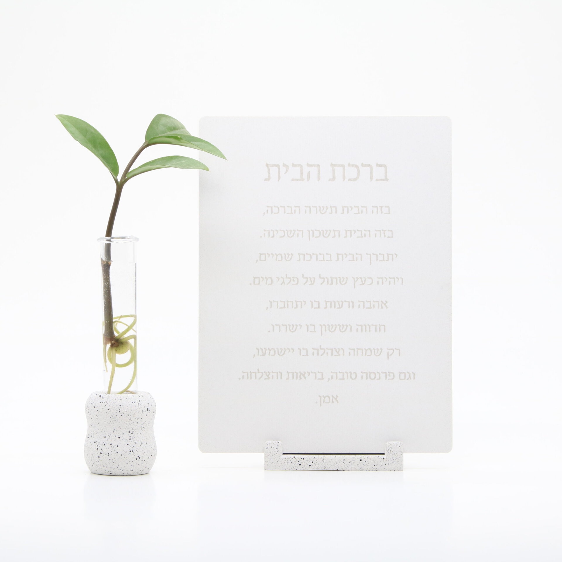 מארז ברכת הבית מבטון בעבודת יד